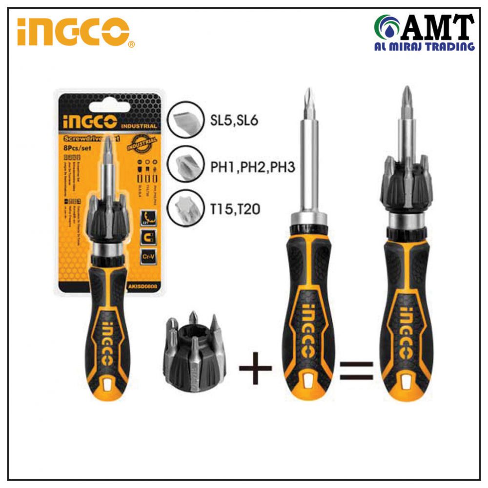 8 Pcs ratchet screwdriver set - AKISD0808